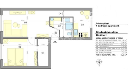 Na predaj kompletne zariadený 2-izbový tehlový byt v obľúbenej lokalite Košice – Sever, Študentská ulica