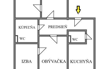 4-izbový byt, 88 m2, lodžia (4.p/8), Košice KVP Stierova
