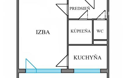 PRENÁJOM 1-izb. byt, 28 m2, lodžia, 5.p, Košice Clementisova