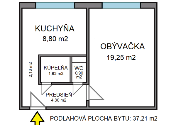 REZERVOVANÉ 1-izb. byt, 40 m2, 7.p, Košice Azovská