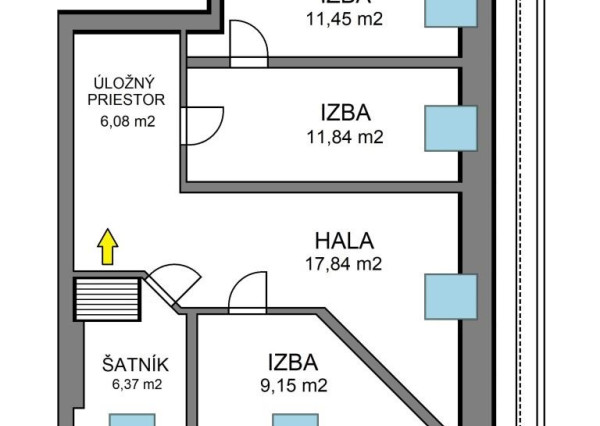 3-izbový byt + mezonet, 140 m2, tehla, Košice Jilemnického
