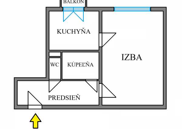 PRENÁJOM 1-izb. byt, 39 m2, balkón (8.p/11), Košice Němcovej