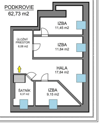 Mezonet, 140 m2, tehla, (3.p) Košice Jilemnického - fotografia 19