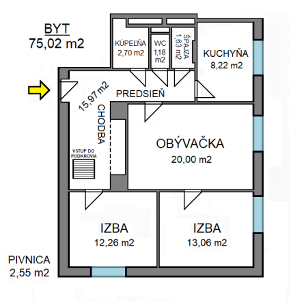 3-izbový byt + podkrovie, 140 m2, tehla, Košice Jilemnického - fotografia 17