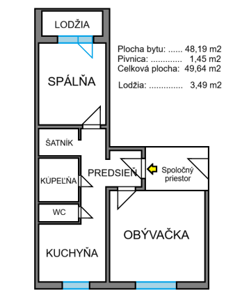 REZERVOVANÉ 2-izbový byt, 50 m2, lodžia, Košice Titogradská - fotografia 14