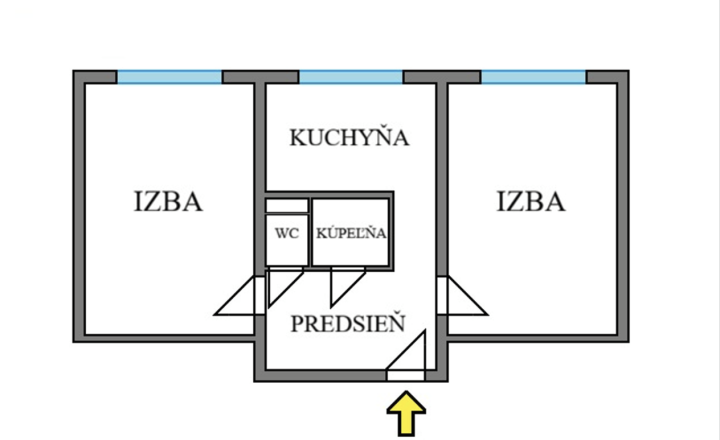 2-izbový byt, 54 m2, 2.posch, Košice Staré Mesto, Stromová - fotografia 9