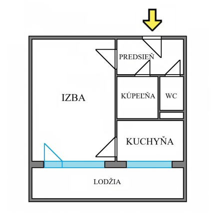 PRENÁJOM 1-izb. byt, 28 m2, lodžia, 5.p, Košice Clementisova - fotografia 13